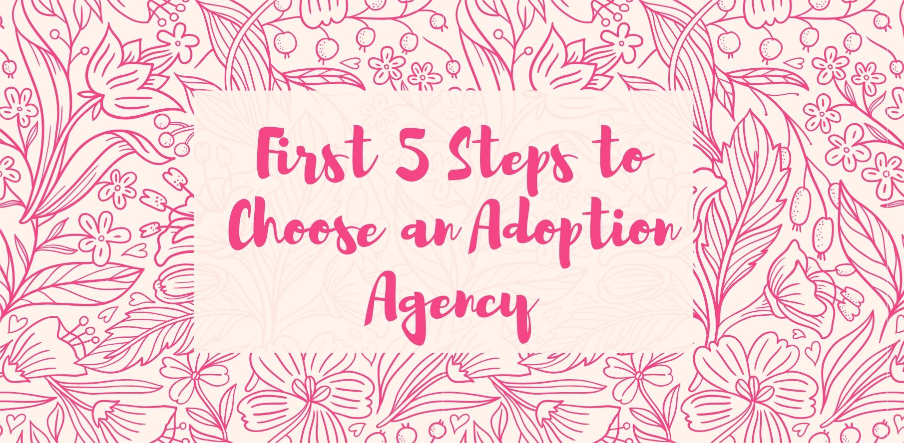 steps to choose an adoption agency